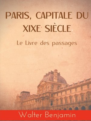 cover image of Paris, capitale du XIXe siècle